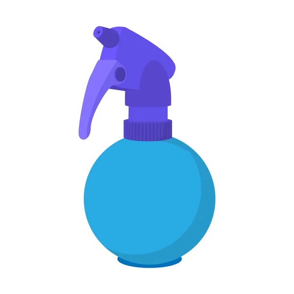 Blue plastic spray bottle cartoon icon — Stock Vector