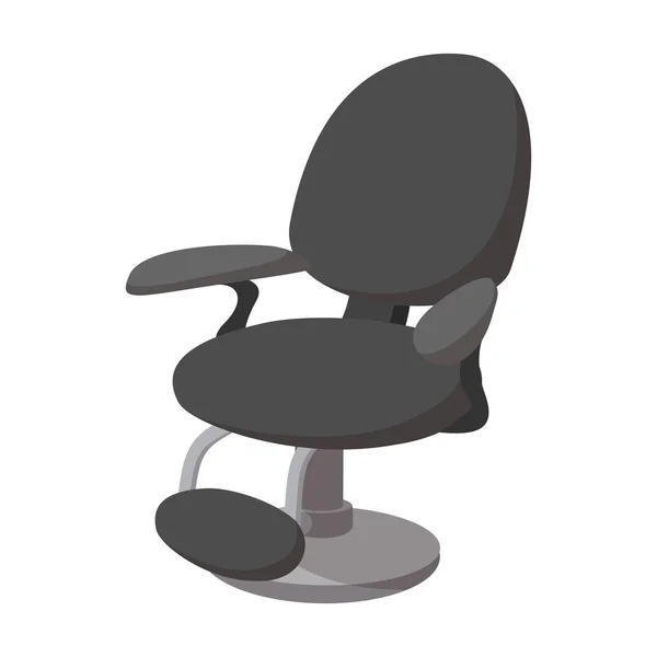 Чорний перукарський стілець мультфільм значок — стоковий вектор