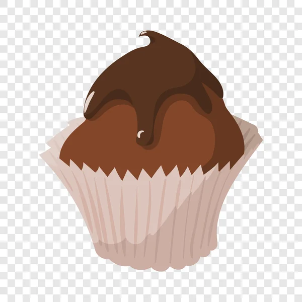 Sweet food chocolate creamy cupcake — Stock Vector