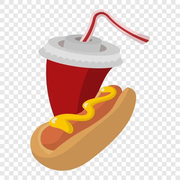 Hotdog en soda — Stockvector