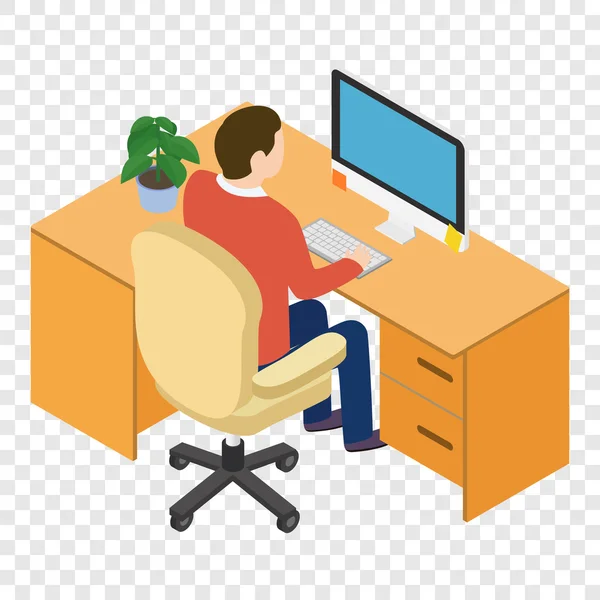 Isometric people at the workplace — Stock Vector