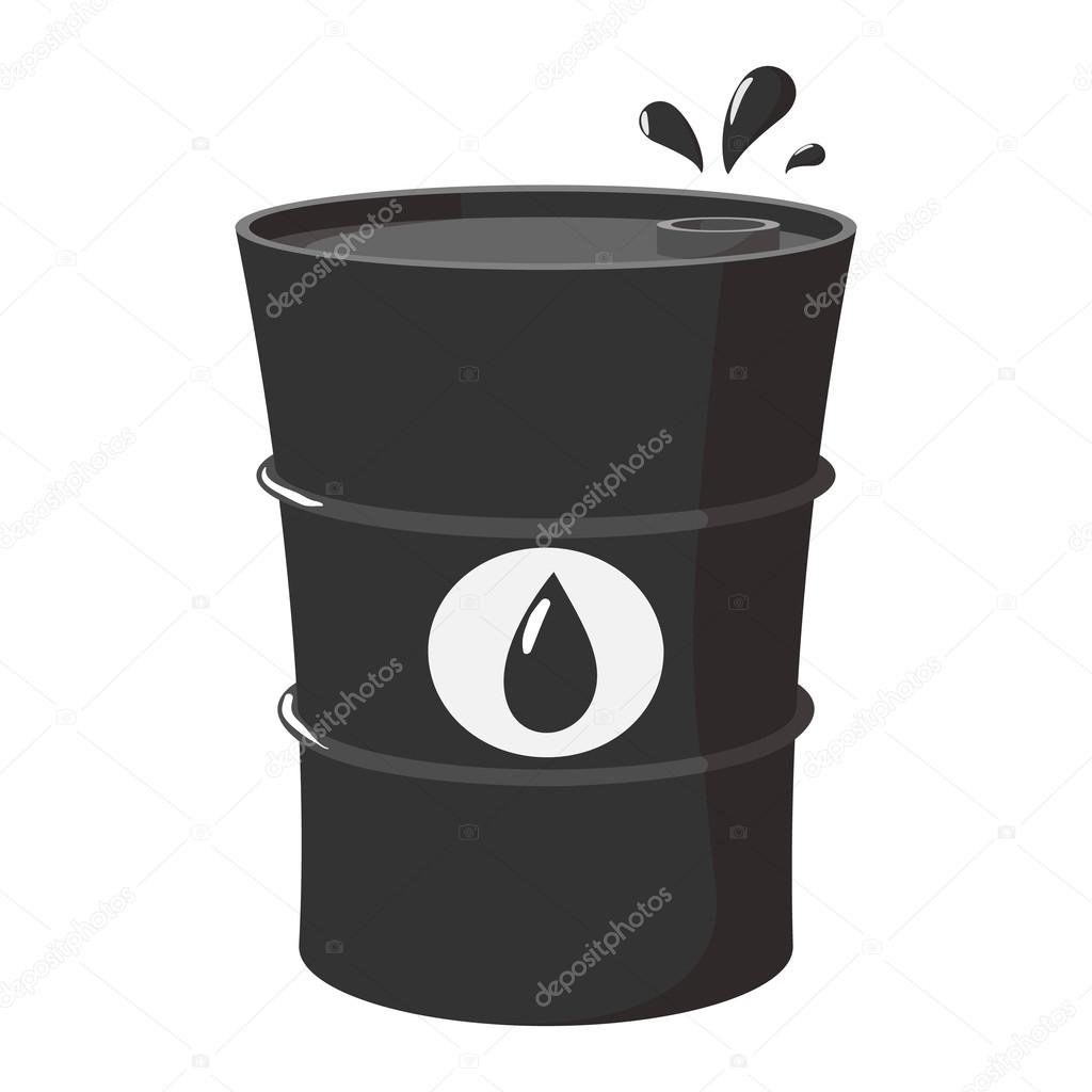 Metal oil barrel cartoon icon