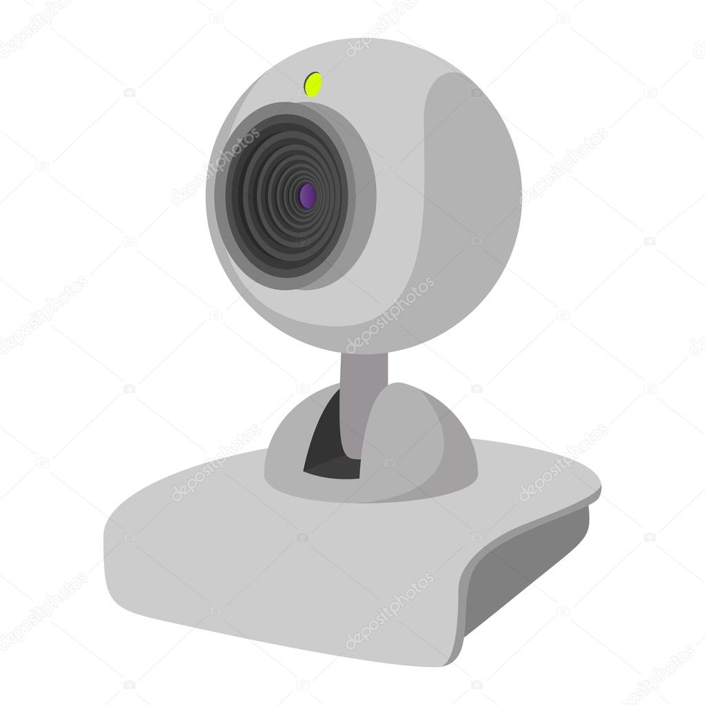 Computer web cam cartoon icon