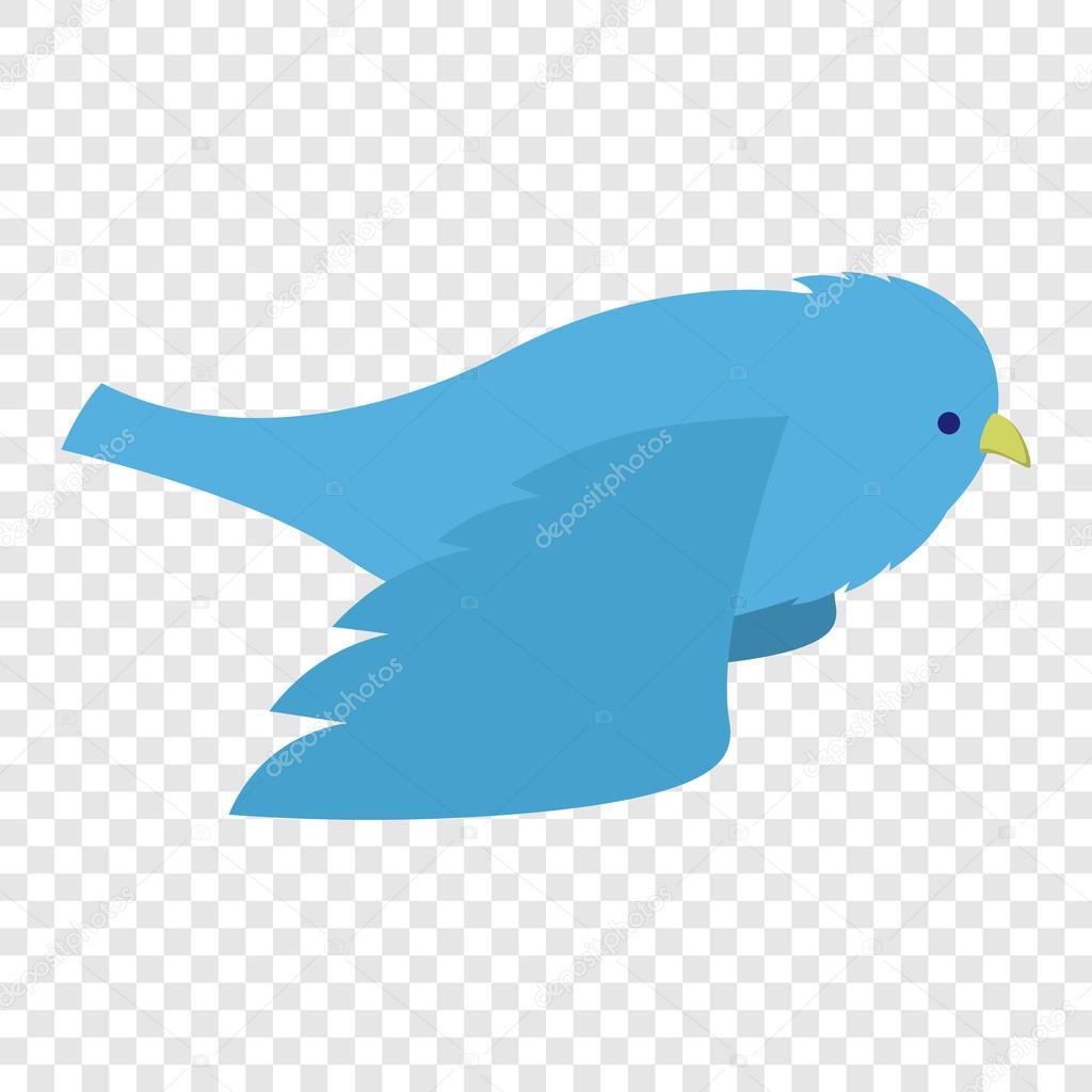 Flying blue bird illustration