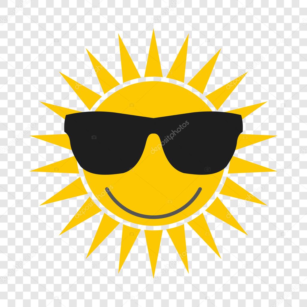 Sun with glasses icon