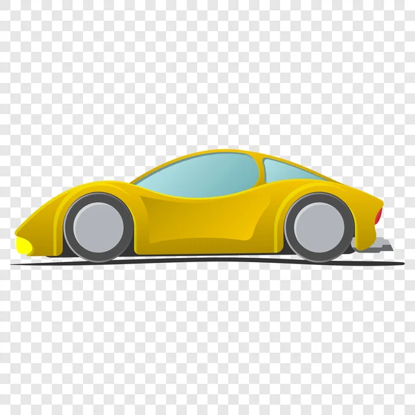 Desenhos animados amarelo sportscar ilustração — Vetor de Stock