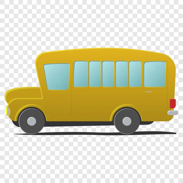 Amarelo escola de ônibus desenhos animados — Vetor de Stock