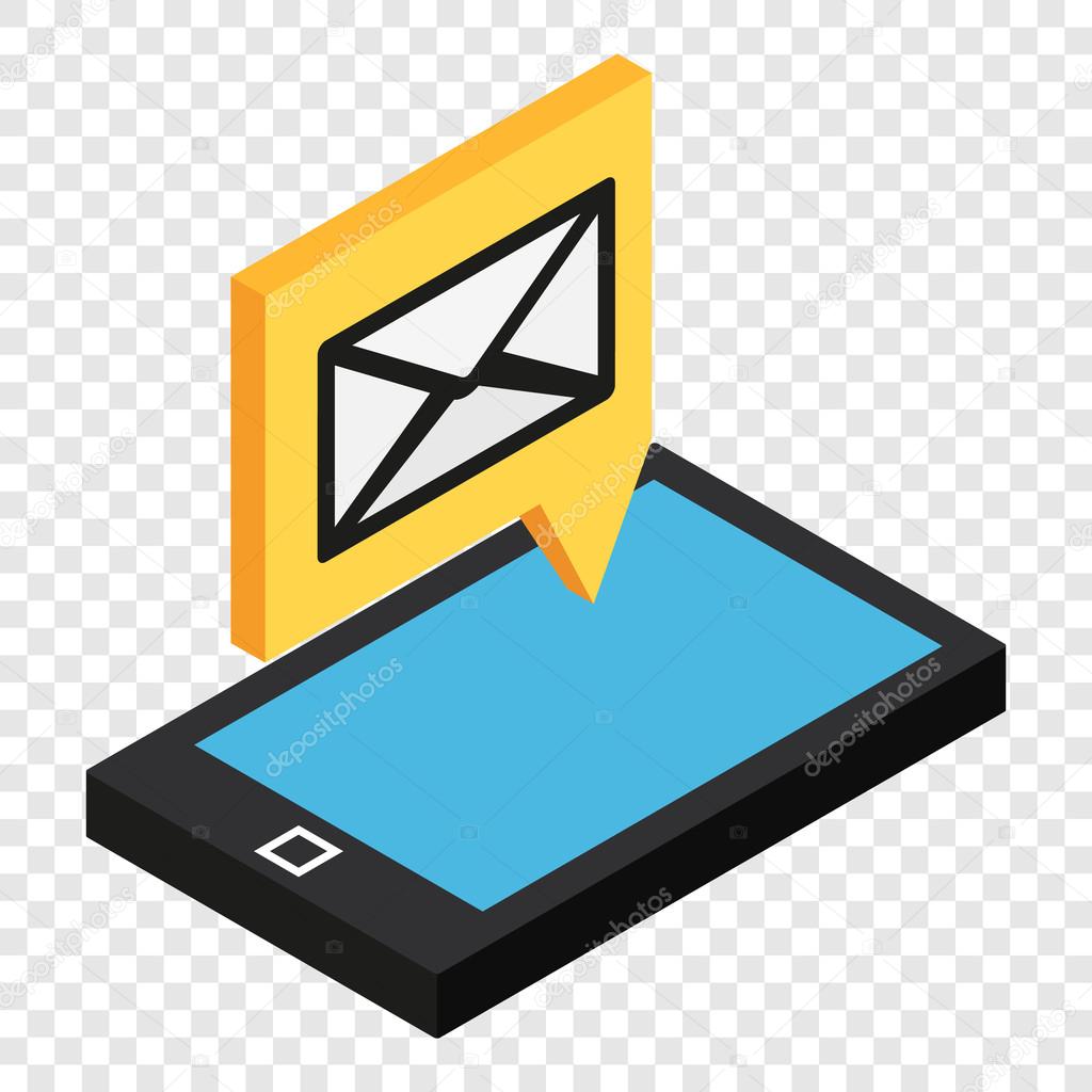 Sms isometric 3d icon
