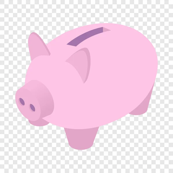 Piggy bank isometrische 3D-pictogram — Stockvector