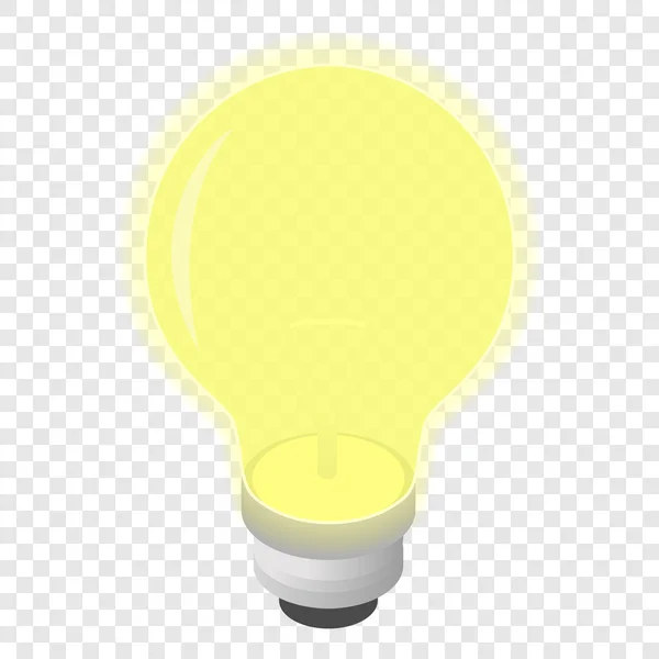 Light bulb isometric 3d icon — Stock Vector