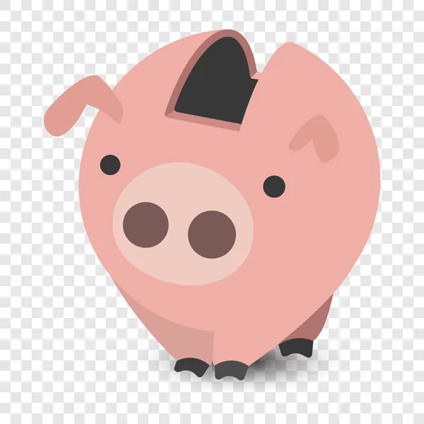Piggy bank cartoon illustration — Stock Vector