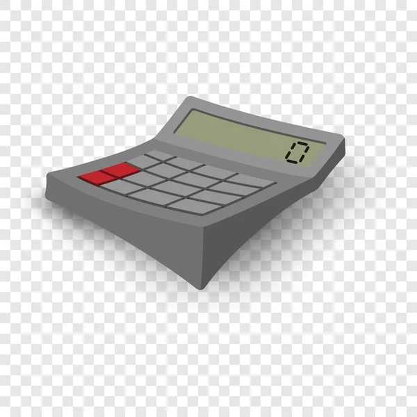 Ilustrasi warna abu-abu kalkulator - Stok Vektor
