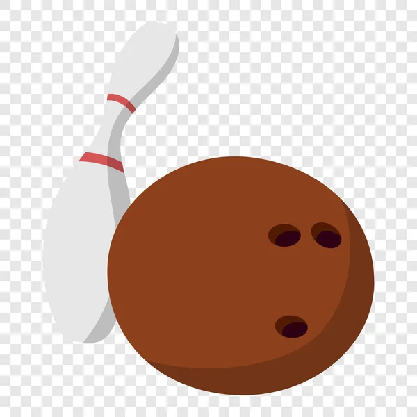 Ballon de bowling et illustration de skittle — Image vectorielle