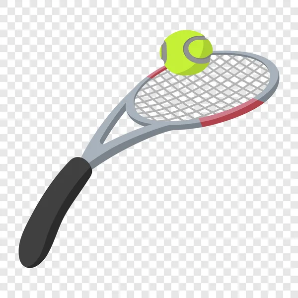 Raqueta de tenis e ilustración de pelota — Vector de stock