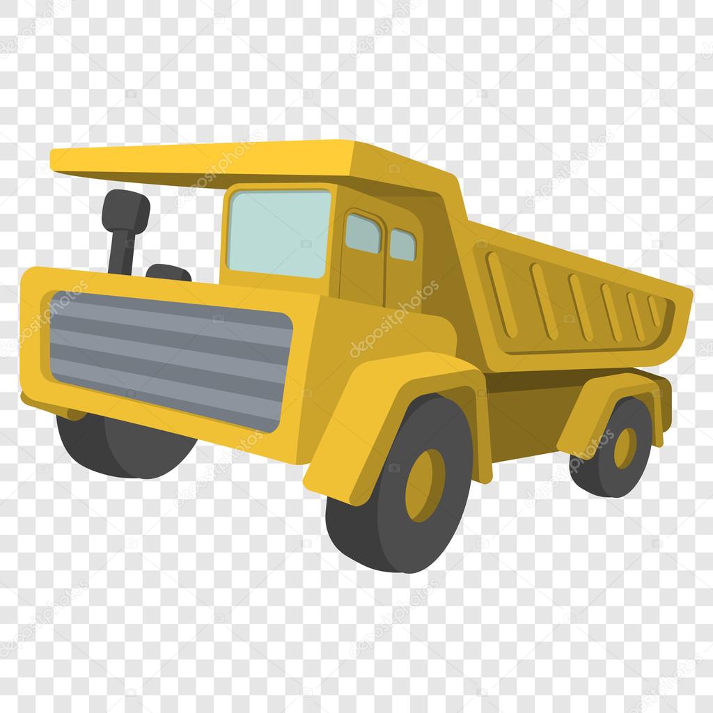 Building truck. Tipper cartoon illustration