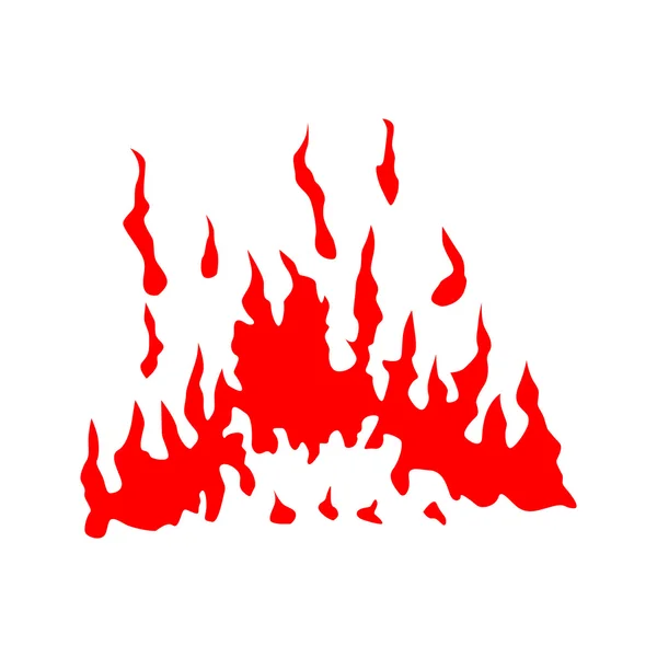 Požární červená silueta — Stockový vektor
