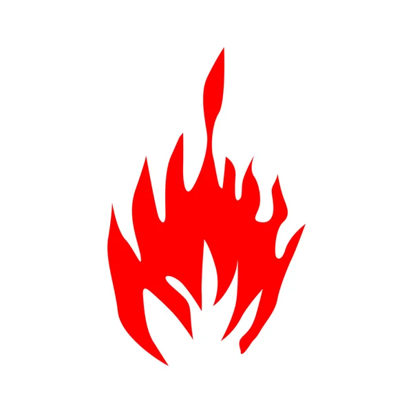 火災の炎のシルエット — ストックベクタ