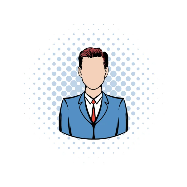 Businessman comics icon — Stock Vector