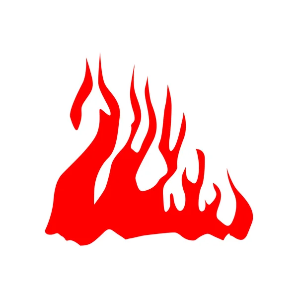 火災赤いシルエット — ストックベクタ