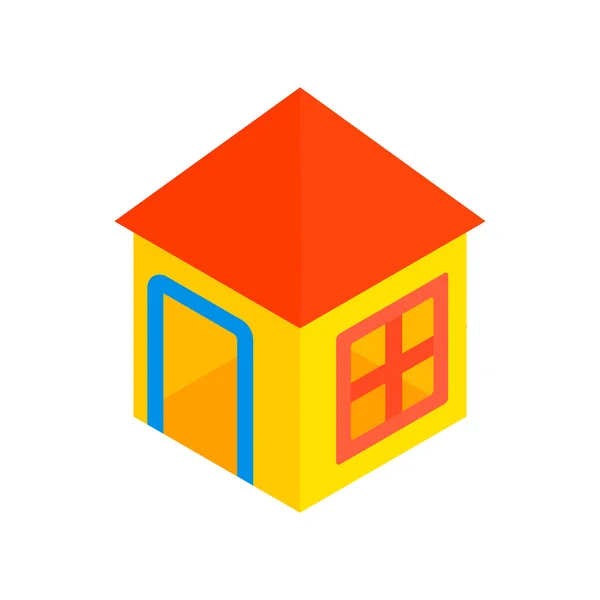 Toy house isometric 3d icon — Stock Vector