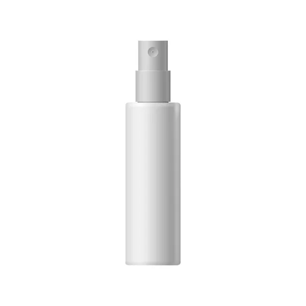 Vit blank kosmetiska flaska med dosimetrar — Stock vektor