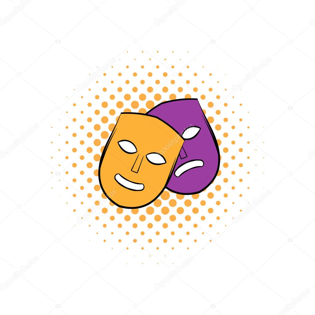 Theater masks comics icon