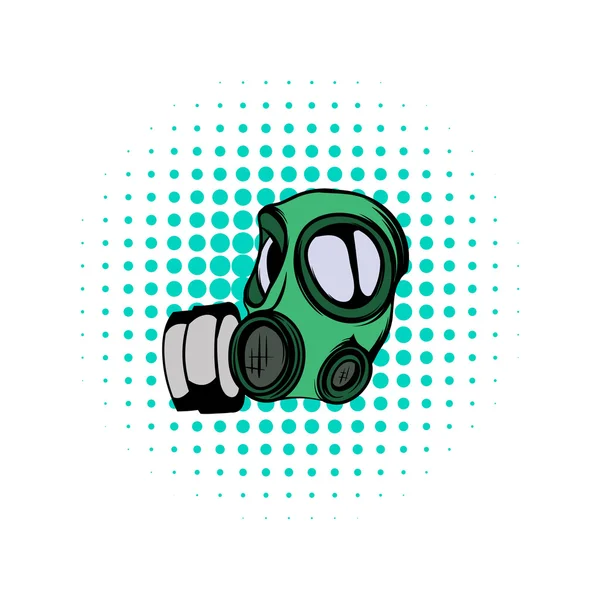 Gas mask comics icon — Stock Vector