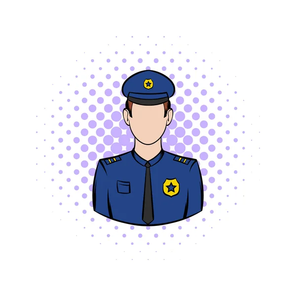 A rendőrök képregények ikon — Stock Vector