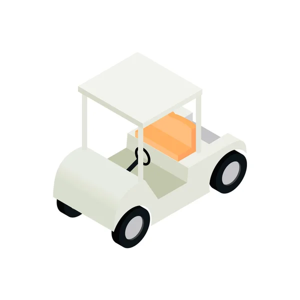 Carro de golfe isométrico ícone 3d — Vetor de Stock