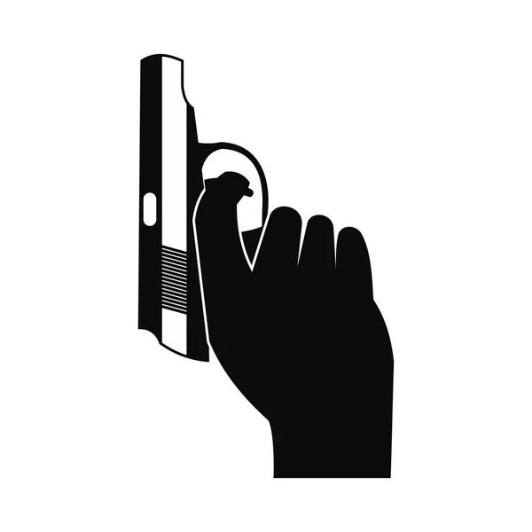 Pistola de arranque negro icono simple — Vector de stock