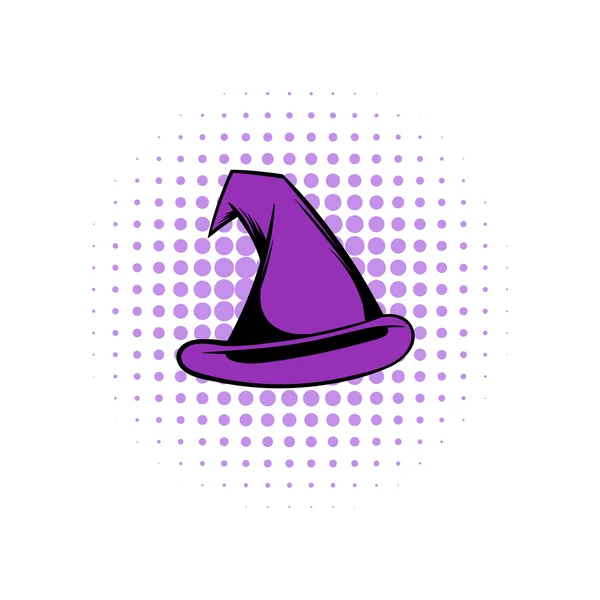 Witch hat comics icon — Stock Vector