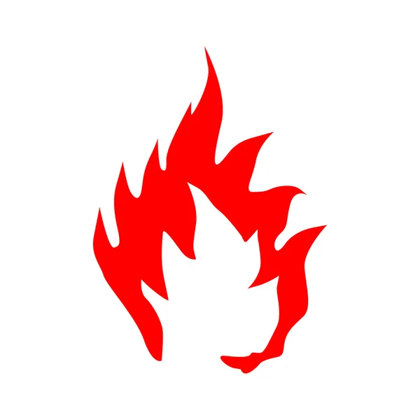 Sílhueta de chamas de fogo — Vetor de Stock