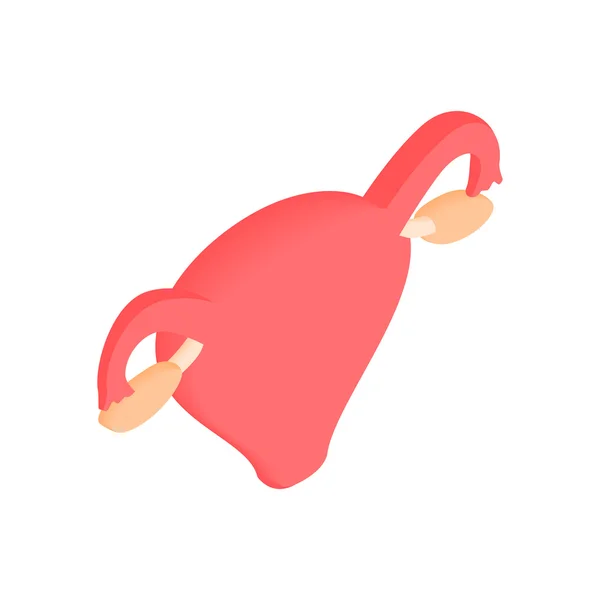 Uterus and ovaries isometric 3d icon — Stock Vector