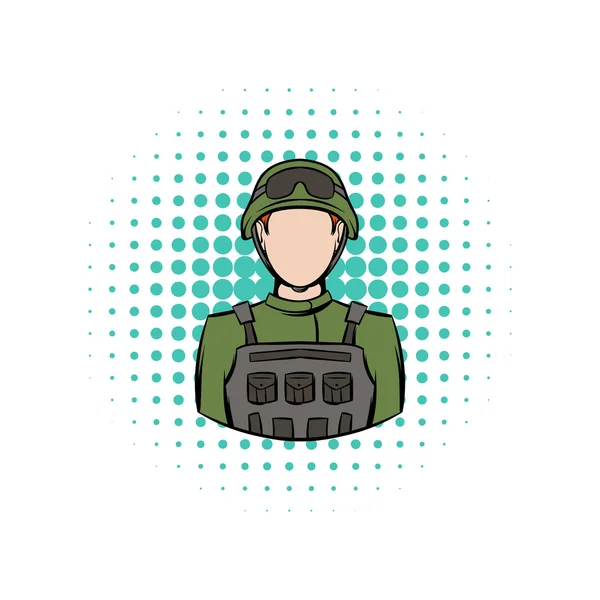 Katona képregények ikon — Stock Vector