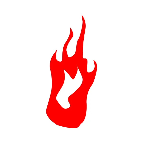 Sylwetka płomieni ognia — Wektor stockowy