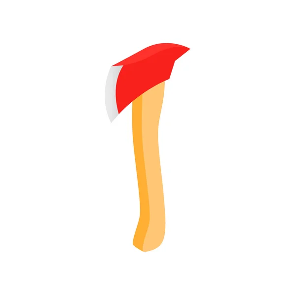 Siekierą strażaka izometryczny 3d ikona — Wektor stockowy
