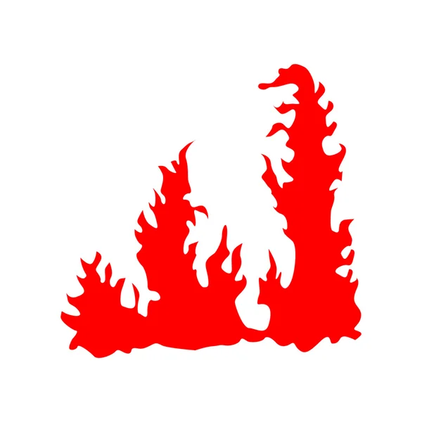 Sílhueta vermelha de fogo —  Vetores de Stock