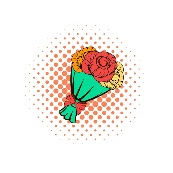Букет з іконок коміксів троянд — стоковий вектор