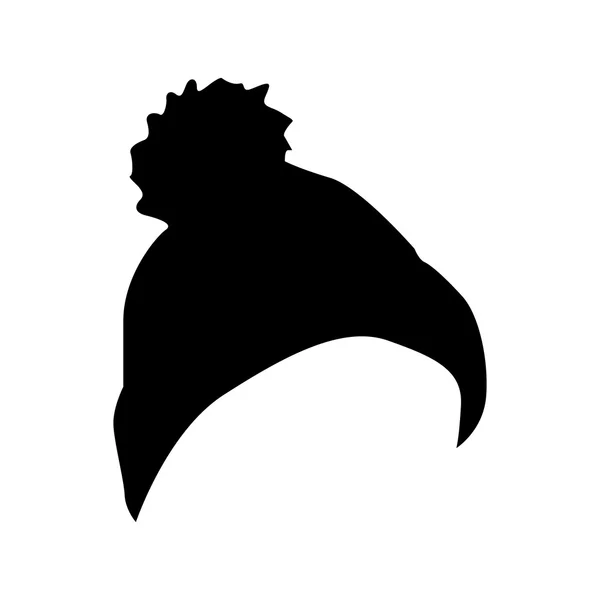 Chapeau silhouette noire — Image vectorielle