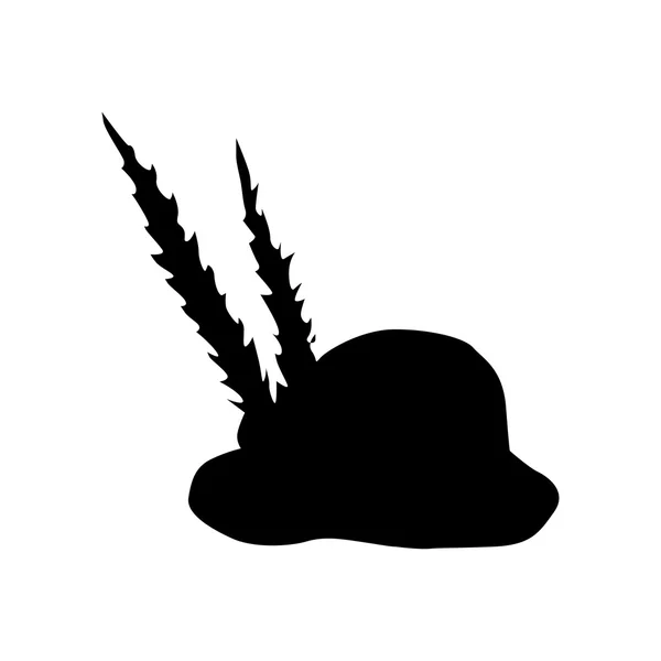 Chapeau silhouette noire — Image vectorielle