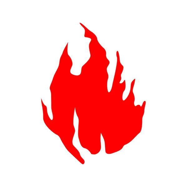 Silhouette rouge feu — Image vectorielle