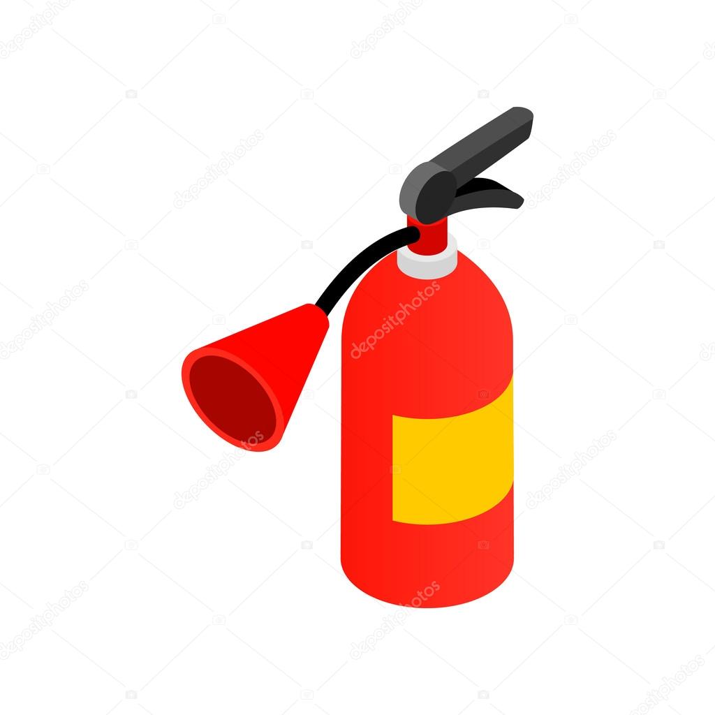 Fire extinguisher isometric 3d icon