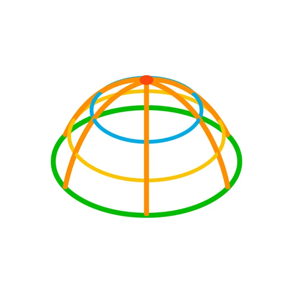 Klettergerüst isometrisches 3D-Symbol — Stockvektor