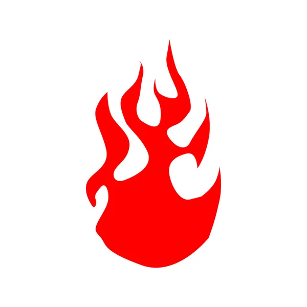 Sílhueta de chamas de fogo — Vetor de Stock