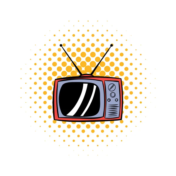 Icono de cómics de antena de TV — Vector de stock