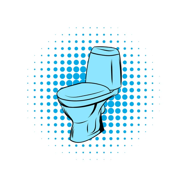 Icono de cómics de baño azul — Archivo Imágenes Vectoriales