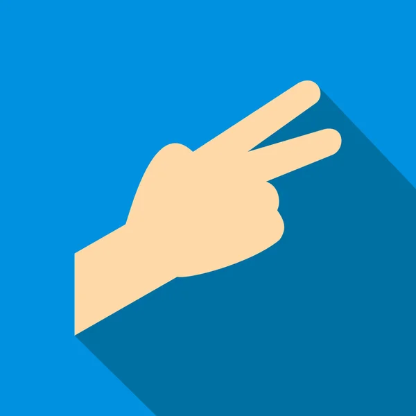 Hand met twee vingers plat pictogram — Stockvector