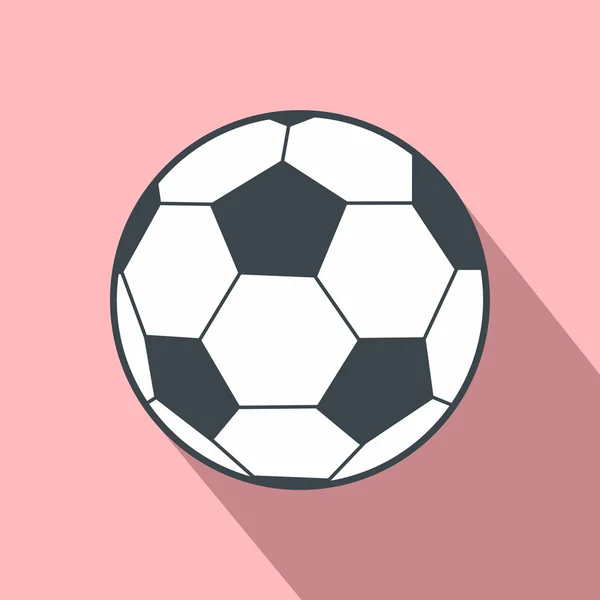Piłka nożna piłka ikona płaski — Wektor stockowy