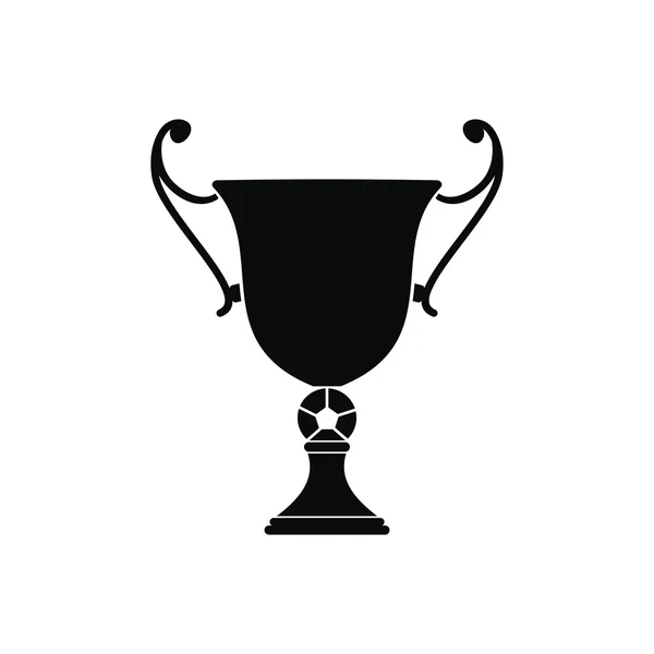 Coupe Trophée noir icône simple — Image vectorielle