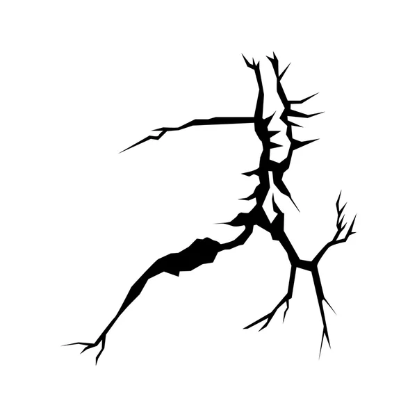 Praskliny černá silueta — Stockový vektor
